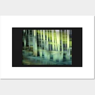 Abstract Green Trees Posters and Art